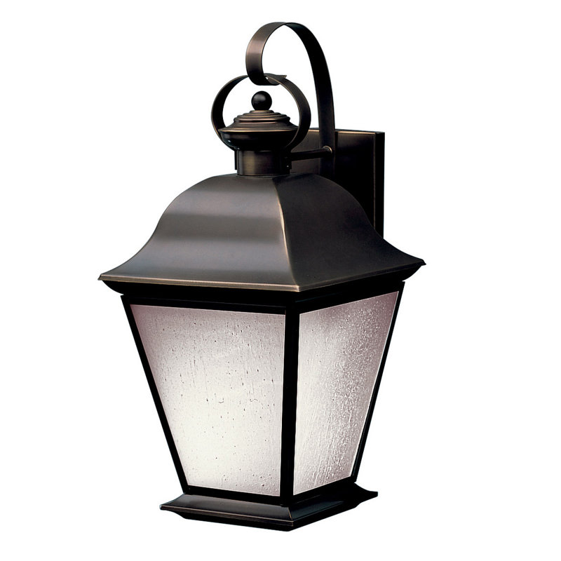Lanterne murale d'extérieur en bronze Vok solida, H 20 po x l 10 po x P 10 po