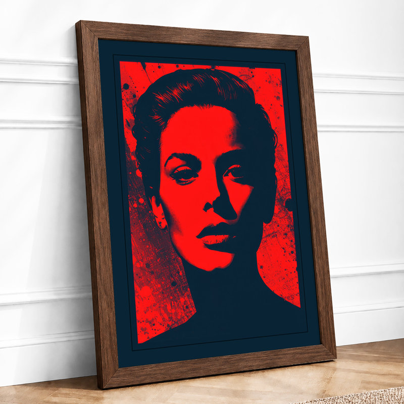 Bold Profile Portrait Modern - Print, Walnut, A4 - 29.7 x 21.0 cm