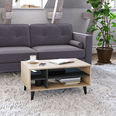 Table basse rectangulaire avec rangement