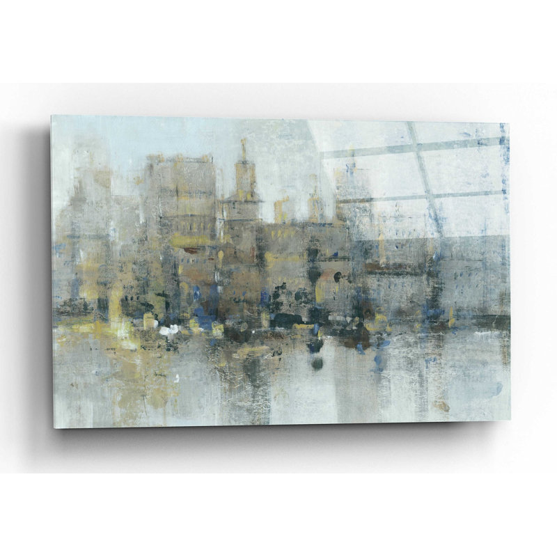 «City Proper II» par Tim O'Toole, art mural en verre acrylique, H 12 po x l 16 po x P 0,13 po