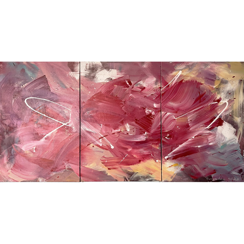 Love is Life-Giving by Fanyu Lin - 3 Piece Wrapped Canvas Panoramic Painting