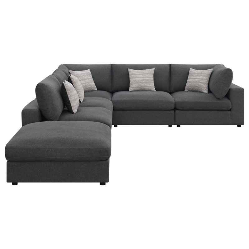 Canapé modulaire rembourré avec coussins réversibles