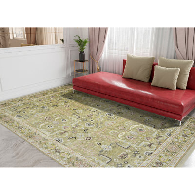 Tapis oriental en laine noué à la main gris / brun clair Hillard