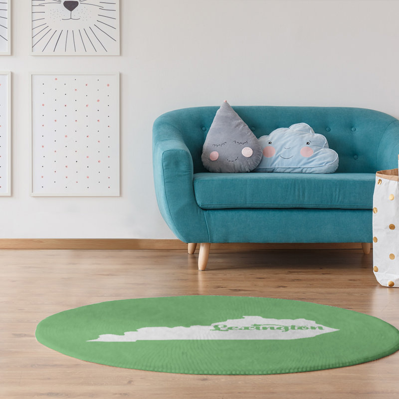 Tapis en poly-chenille lexington kentucky, Rond 5 pi