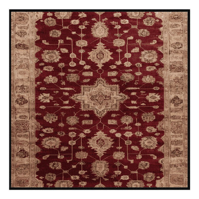 Tapis rouge lavé à la machine