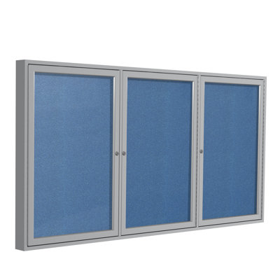 Ghent No Vinyl Enclosed Cabinet Metal Bulletin Board
