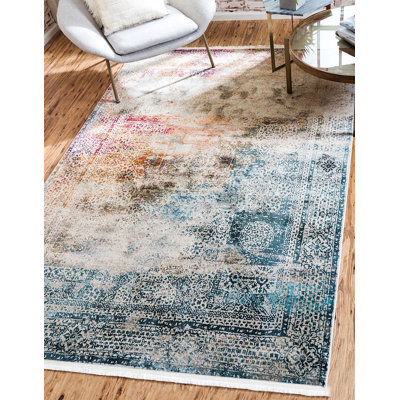 Tapis oriental crème / bleu Mulvihill