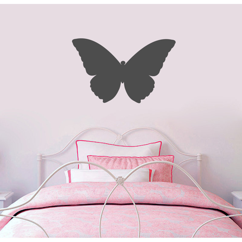 Adhésif décoratif papillon, Gris foncé