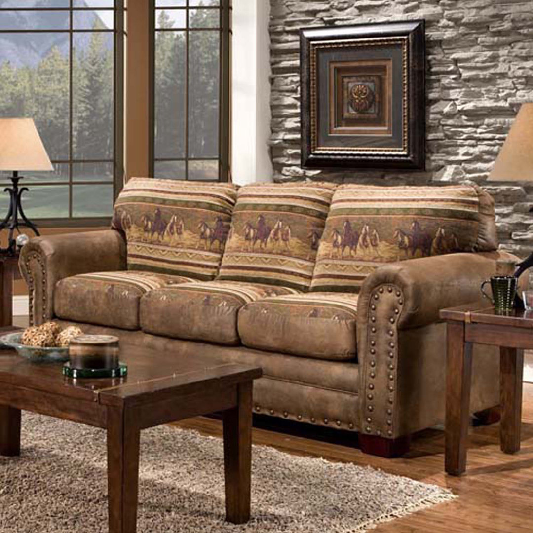 Charlie 88'' Upholstered Sleeper Sofa Millwood Pines