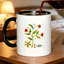 Floral Plant Print Mug - Creative Design Ceramic Coffee Cup, Office And Home Daily Use Drinking Cup, Cute Aesthetic Ins Style Tea Cup with Vibrant Flower.