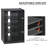 Distressed Black Media Stand Cabinet, 5. With Tempered Glass Doors & Adjustable Shelves. Keeps Player, Receiver, Gaming Console, Laptop, Books Organized. Cable Managed 5 With Doors, Shelves And