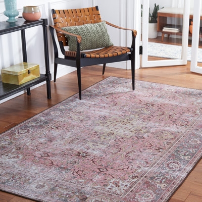 Gulick Oriental Area Rug in Pink/Beige