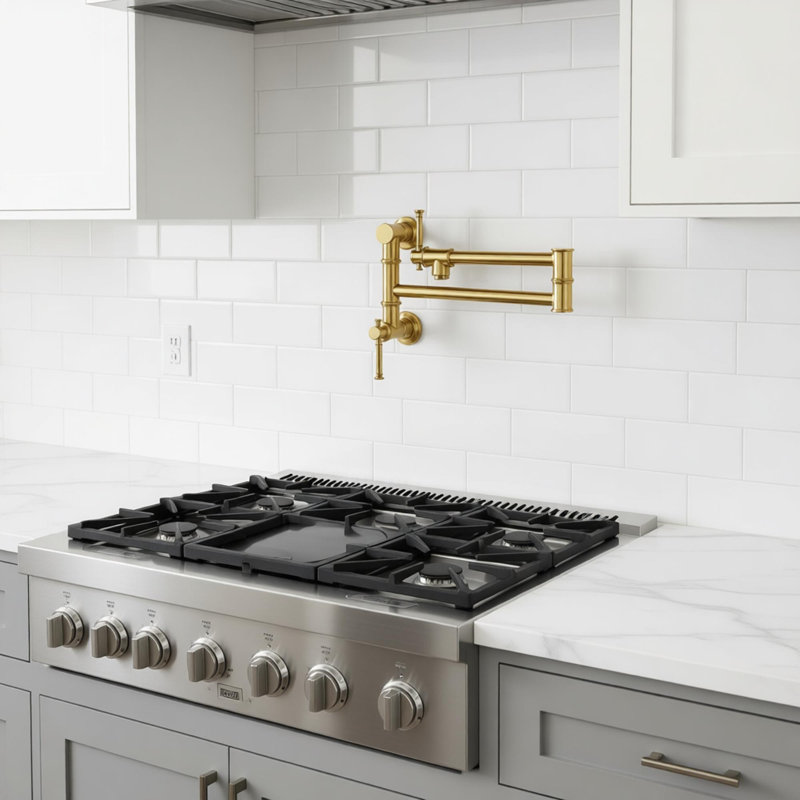 Interbath Kitchen Faucet, Brushed Gold