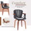 Set of 2 modern bentwood swivel dining chairs-818105356-818105363