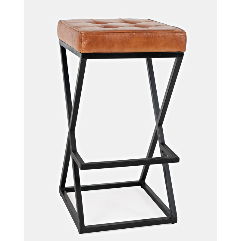 Tabouret de bar 29 po Judie, Cuir fleur de selle
