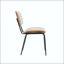 Chaise de salle à manger en similicuir de qualité supérieure avec dossier en placage de noyer - ensemble de 4-129041865-129041866-129041869