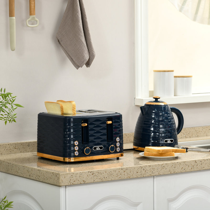 Kettle And Toaster Set, Navy