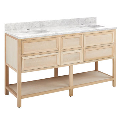 60"" Robertson Double Bathroom Vanity Set with Rectangular Undermount Sinks -  Signature Hardware, 483637