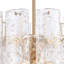 Lustre Corriveau de 21 pouces en or laqué avec verre transparent texturé-1783099961