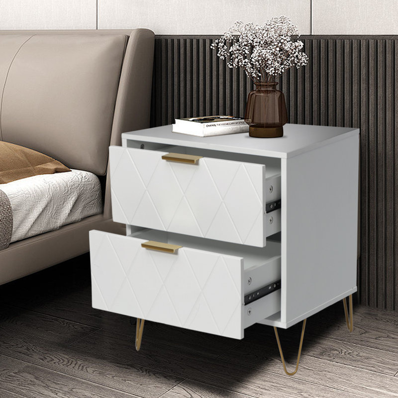 Marable 15.7'' W Nightstand, White