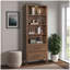 Bibliothèque Tranquility, assemblage minimal requis, finition noyer