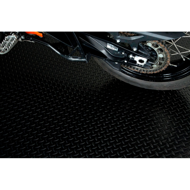 Diamond Tread Trailer Flooring Roll, Midnight Black, 0.13" H X 102" W x 180" L