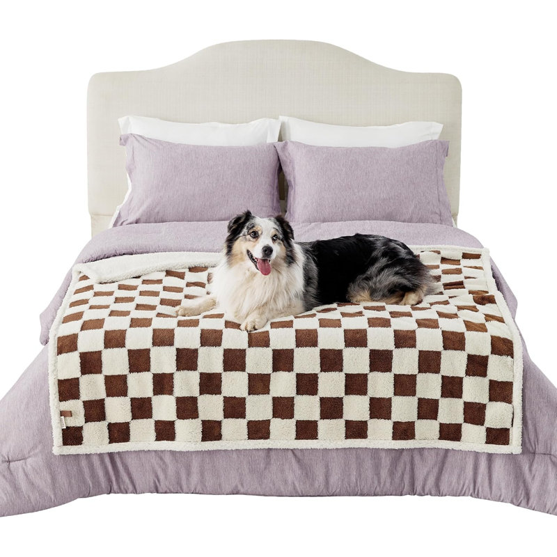 Couverture pour chien et chat Lesure, XL (l 60 po x P 50 po), Adobe à carreaux