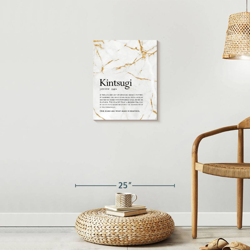 Zen Kintsugi Defined Canvas Print, 20" H x 16" W x 1.25" D