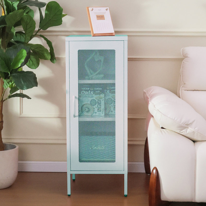 Armoire d'appoint en métal Mully, Vert