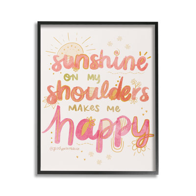 "Cadre de soleil simple sur mes épaules" par Glad You Here Co. sur toile
