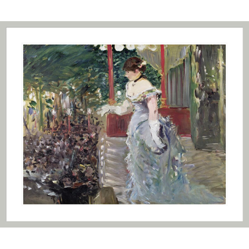 «Café concert» par estampe numérique encadrée, 33,5 po H x 40,41 po po