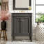 Meuble-lavabo de 24 po, noir, tablettes de rangement fonctionnelles, armoire d'apparence élégante avec lavabo, apparence sophistiquée,