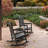 HDPE Rocking Chair Outdoor, Poly High Back Porch Rocker Chairs, All Weather Resistant Furniture-275665009