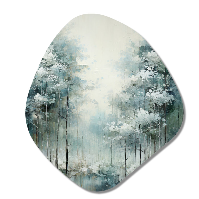 Art mural en métal asymétrique Gurtig Pine Enchanted Forest I, H 35 po x l 31 po x P 1 po