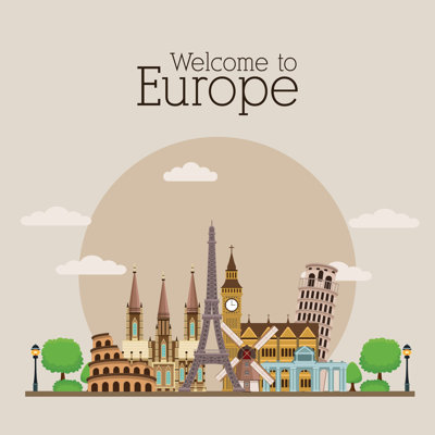 Welcome to Europe - impression sur toile tendue