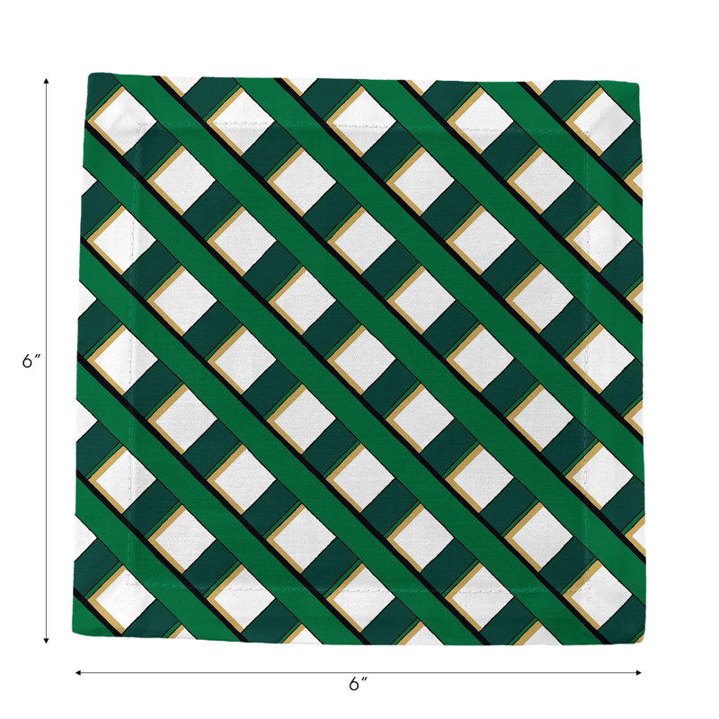 Cotton Blend Square Napkins, Green