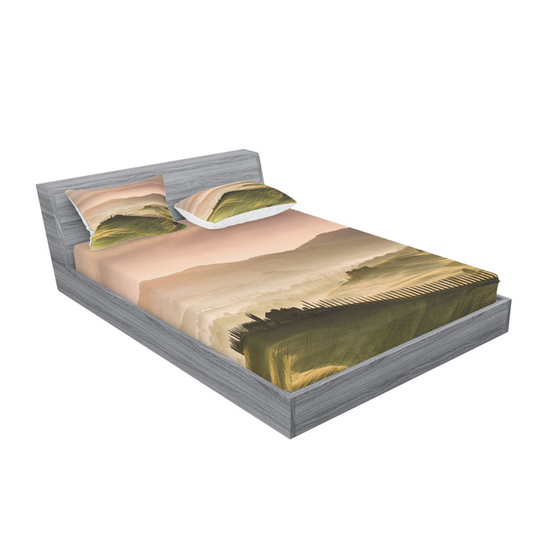 Microfiber Sheet Set, Queen Sheet Set with Fitted Sheet