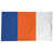 Bleu royal / orange / blanc