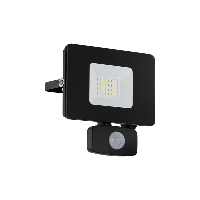 Faedo Integrated LED Outdoor Armed Sconce, Black, 14cm H x 13cm W x 5cm D