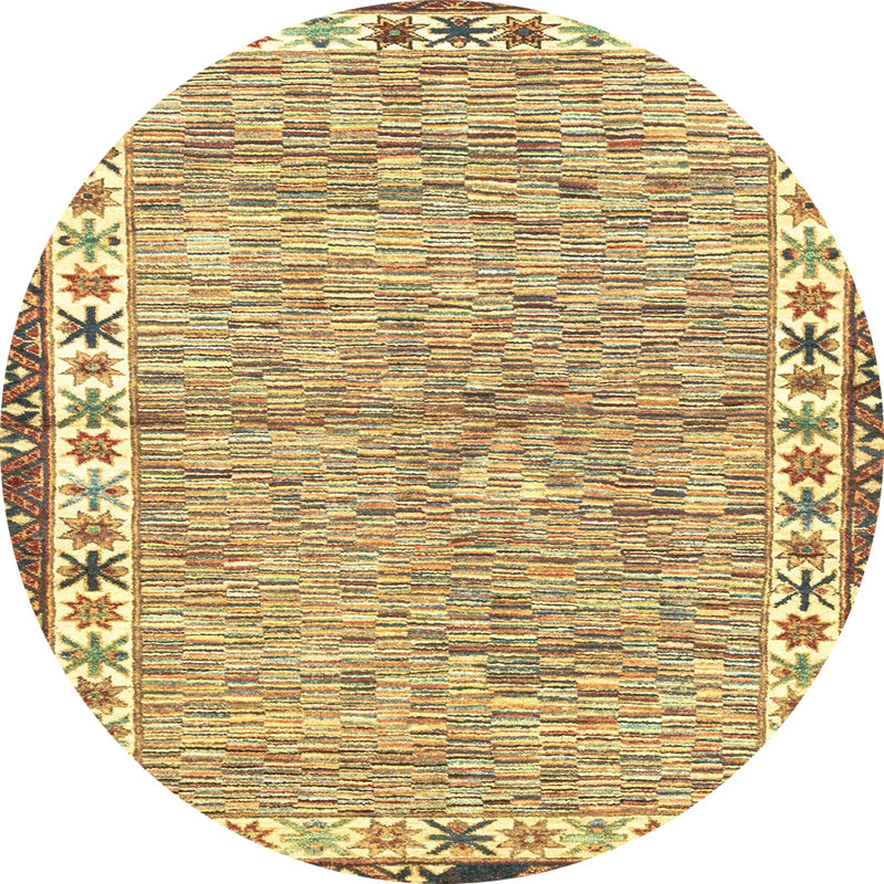 Abstract Indoor Rug, Round 7'