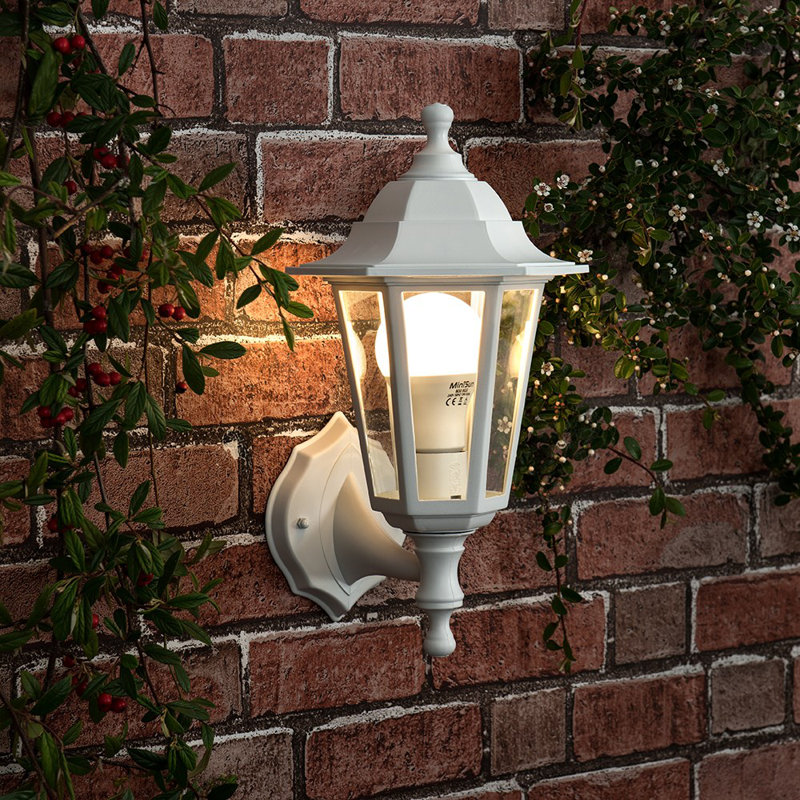 Skipton 35cm H Outdoor Wall Lantern, White