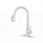 Robinet de cuisine blanc en acier inoxydable avec douchette extractible