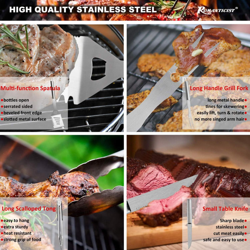 Stainless Steel Non-Stick Grilling Tool Set