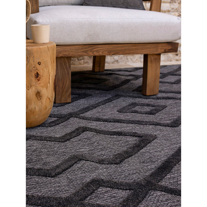 Adalayde Rectangle Geometric Indoor / Outdoor Area Rug, Rectangle 160 x 230cm