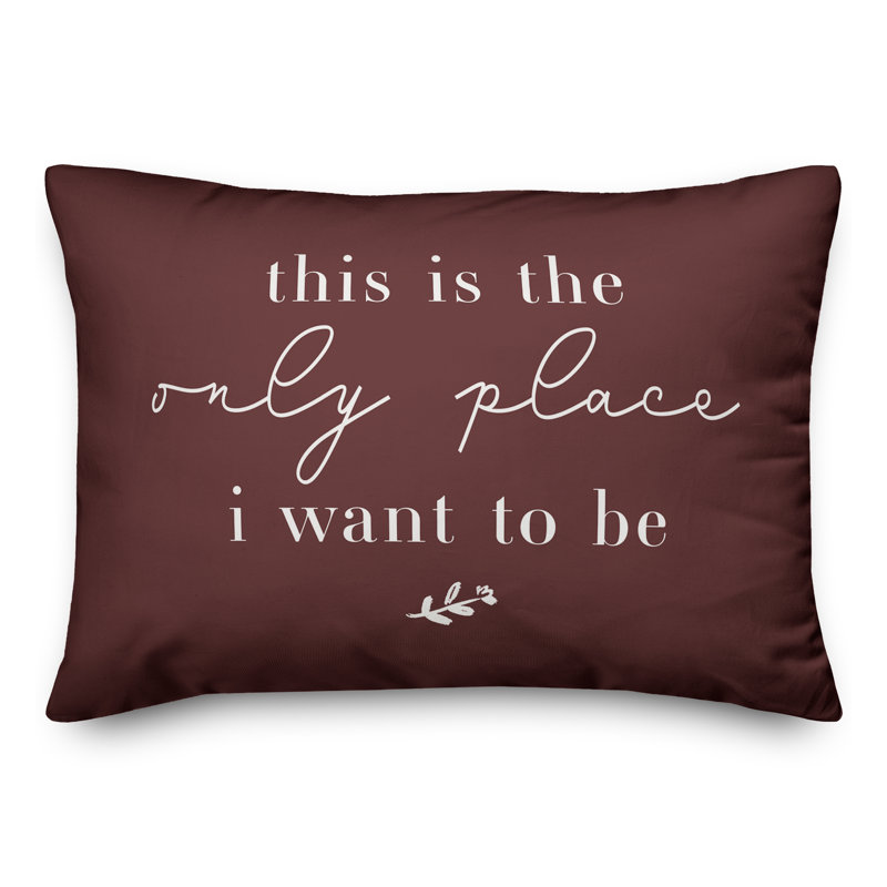 Coussin décoratif intérieur / extérieur en polyester , H 18 po x l 25 po, Marron