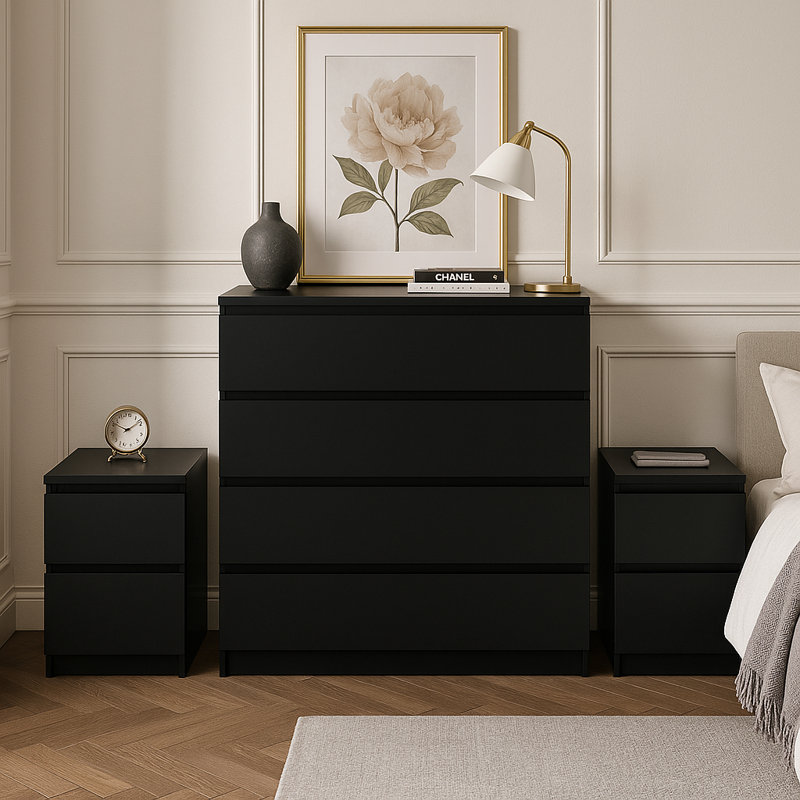 Sheana Piece Bedroom Set, Black