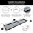 Framed 1X4 Ft LED Light Panel - CCT Switchable Surface Mount Light With Integrated Frame - TRIAC Dimmable, 5 CCT Adjustable Color Temperature-262431438