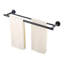 Porte-serviettes mural 24 po en acier inoxydable noir mat