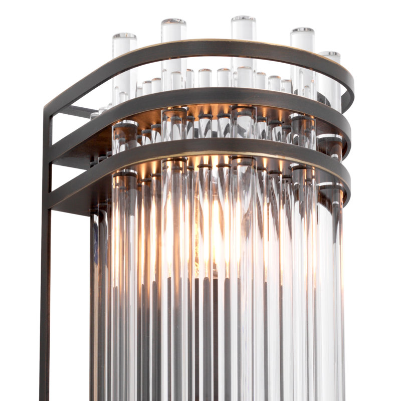 Gulf 2 - Light Flush Mounted Sconce, 15" H x 5" W x 5" D, Black