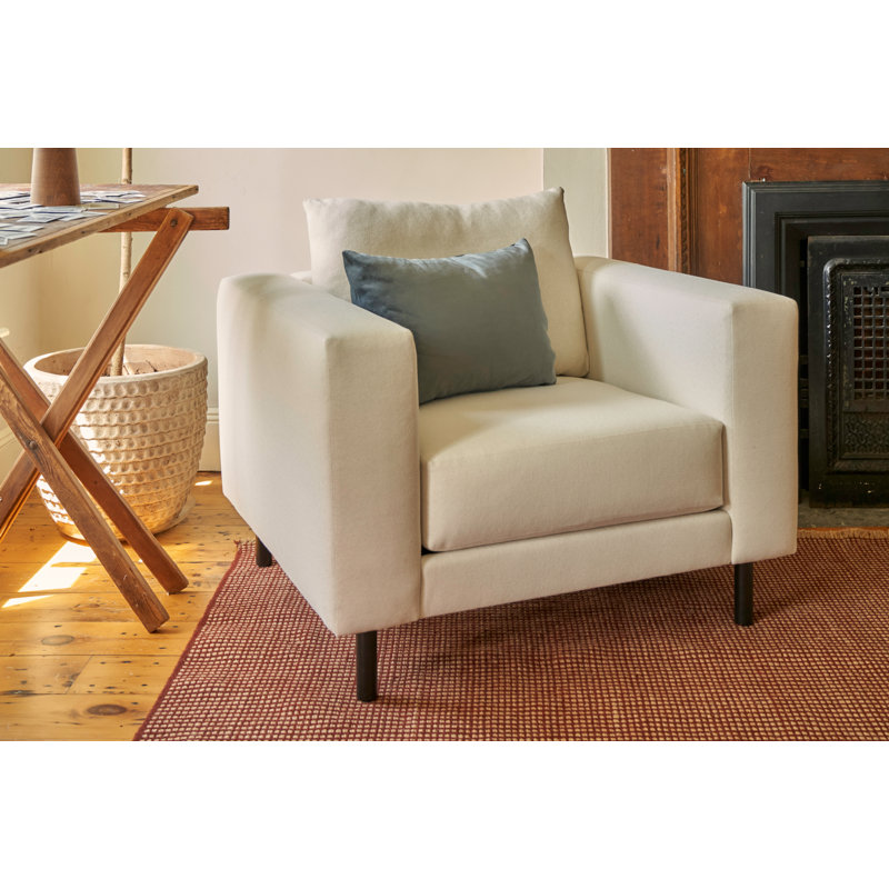 Fauteuil club Essential, À cylindre, Poly Ombre recyclée